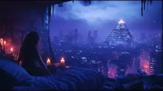 🌧️Rainy Night in a Cyberpunk City🌃 | Relaxing Music with Dystopian Ambience for Deep Sleep