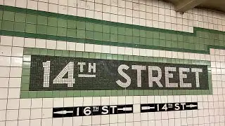 MTA IND 6th Avenue Line Special: R160 (E) (F) (M) Trains At 14th Street-6th Av Station: (02/27/2022)