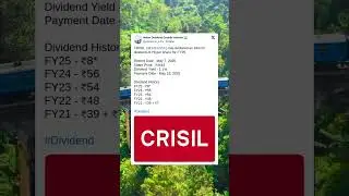 CRISIL Ltd has declared an Interim Dividend for FY25. #DividendPayingStocks