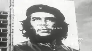 Tribute to Che Guevara in Cuba by Fidel Castro 1967 ARCHIVE FOOTAGE