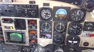 Beech 1900C Cockpit in flight