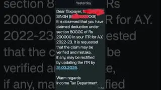 Income Tax Department Sends SMS to Taxpayers Who Claimed Donations to Political Parties u/s 80GGC