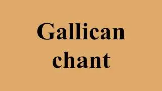 Gallican chant