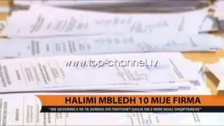 Halimi mbledh 10 mij&euml; firma - Top Channel Albania - News - Lajme
