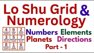 Lo Shu Grid & Numerology ( Part 1 ) ..... Hindi ..... Numbers ,Lords ,Elements & Directions .....