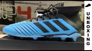 adidas Predator 19.1 FG/AG Hard Wired - Bright Cyan/Core Black Kids