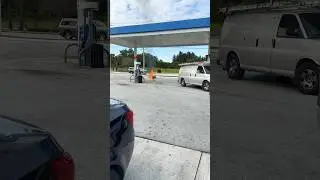 Bike 🏍️ got fired 🔥 during taking Gas ⛽️ at Mobil station #automobile
