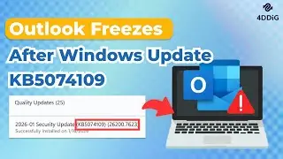 💥Fix Outlook Not Opening / Freezing After Windows 11 KB5074109 Update | Tenorshare 4DDiG