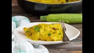 Lonza con crema di zucchine alla curcuma