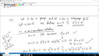 Lecture 14 - Equivalence relations