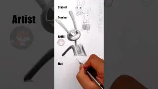 Dad vs Artist how to draw Jax from the Amazing Digital Circus