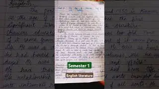 The age of Chaucer handwritten notes graduation semester 1 English honours #englishlanguage