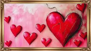 4K Valentine's Day Free Screensaver | Abstract Valentine's Day Background | Valentine's Day Art