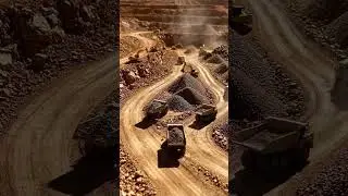 Giant Machines in Action: Inside a Massive Open-Pit Mining Operation! 🚚⛏️