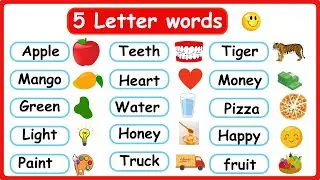 5 Letter words list || Five Letter Words For kids || Kids Education Video || Five Letter words