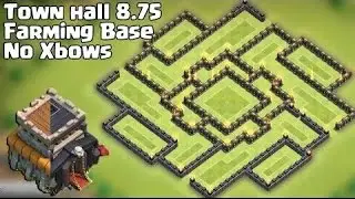 Clash of clans Town Hall 8.75 (TH8.75) Farming Base [TH 9 without Xbow]