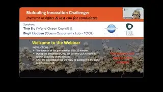 GloFouling webinar 26 - Biofouling Innovation Challenge. Investor insights