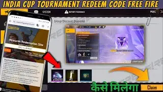 FREE 50000 DIAMOND REDEEM CODE 💎🔥 | India Cup Tournament Free Fire | 100% Working Trick