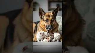 Shepherd Smiles as Puppies and Kittens Play Pure Joy Unleashed #cute #pets #animals