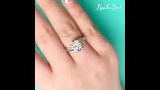 Solitaire Tension Set Moissanite Bypass Engagement Ring