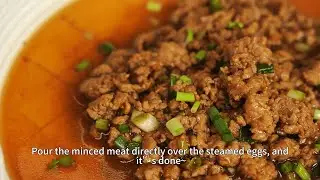 The Coziest Meal: Savory Steamed Egg with Pork#homemade #cooking #recipe #food #yummyfood