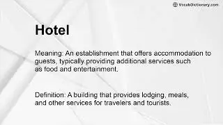 Hotel Meaning