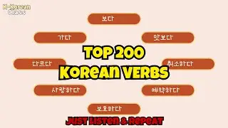 Korean While You Sleep: The 200 Most Important Verbs