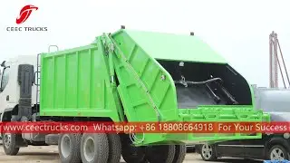 Good quality 12,000 liters refuse compactor superstructure from CEEC TRUCKS
