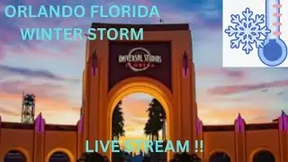 join me for insane temps at Universal Studios Orlando Florida! it's below freezing!!