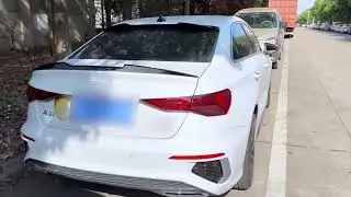 奥迪A3 8Y三厢版刀锋款顶翼 #audi #audia3 #audia38y #sedan #spoiler #rearwing #carmodification #autoparts