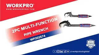 WORKPRO 2 PCs Multi-functional Pipe Wrench Set | Versatile Plumbing | Home Improvement Tool