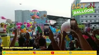 EXPLODING BALLOON CONFETI OPENING WATERPLAY- ART ON BALLOON 08158819432, 08569909112