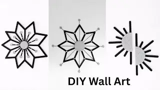DIY Wall Art with Cardboard & Ice Cream Sticks | Easy Home Decor Ideas | Room Makeover