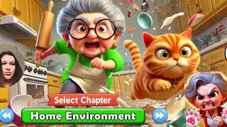 НОВАЯ БАБКА И КОТ Angry Gran vs Naughty Cat Sim gameplay walkthrough Android playzee