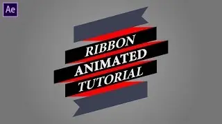 Flat Ribbon Animated/Δημιουργια Flat Κορδελα(ribbon) σε κινηση After Effects Tutorial