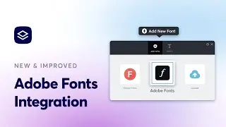 NEW: Adobe Fonts Integration