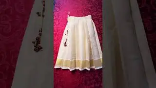 Onam Kasavu Skirt Stitching #onam #onamdress #keralafestivals #tutorial #keralatraditionaldress