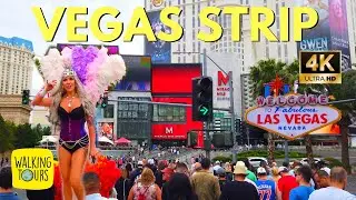 Walking the Las Vegas Strip | Mirage to Aria | 2019 | 4K Ultra HD Walking Tour