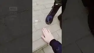girl stepped hand in boots