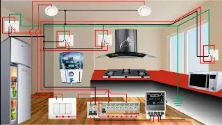 KITCHEN Complete Electrical Wiring Diagram In Animation | Kitchen Wiring Connection 3D Animation