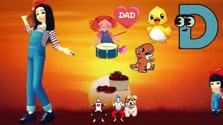 LETTER D ALPHABET, EARLY LEARNING FOR KIDS,ALPHABET,LEARNING THROUGH RHYMES