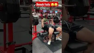 Bench Press PR attempt fail😪😪 #benchpress #benchpressfail #gymfails #gymfail #gymshorts #fails