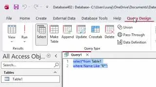 How to create SQL query in Microsoft Access #microsoftoffice