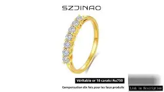 14K 18K Gold Full Moissanite Diamond Ring 7 Stone GRA Certified Lightweight Jewelry for Women Engage