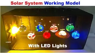 solar system working model with led lights - box type - science project exhibition | craftpiller