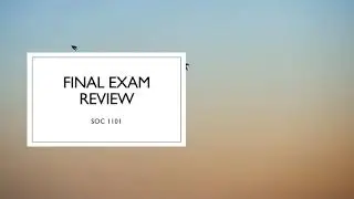 Final Exam Review