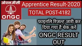 #ongc_result_out.  Ongc apprentice merit list out-2020!!oil and natural corporation limited Result.