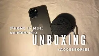 Iphone 13 mini & airpods pro unboxing + accessories