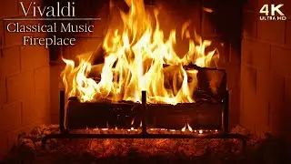 🔥 Vivaldi Four Seasons Classical Music Fireplace 🔥 Baroque Music for Studying