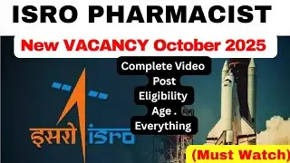 ISRO Pharmacist Vacancy/ ISRO Pharmacist Job/ ISRO Pharmacist #video #viralvideo #viral #trending 